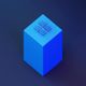 Abstract blue icon for creative professionals